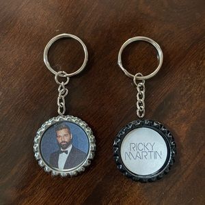 Ricky Martin Bottle Cap Keychains